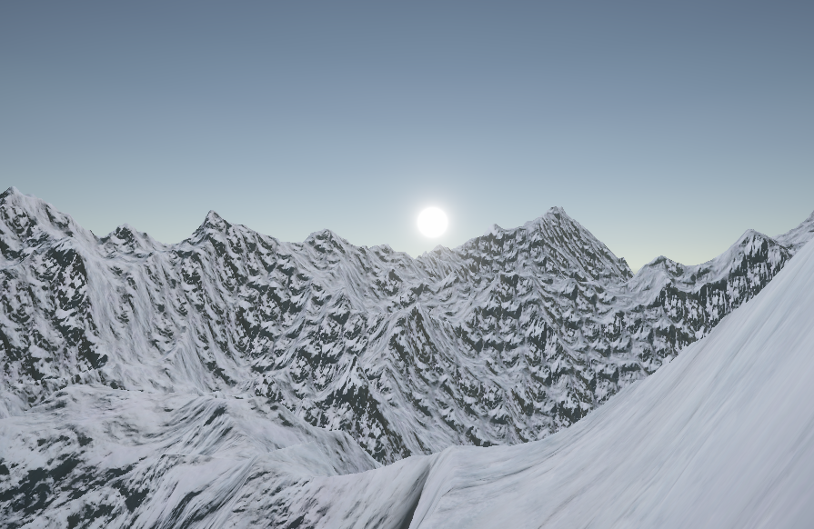A sunset over digital mountains